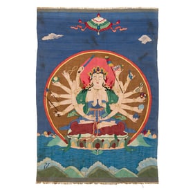 A Tibetan kesi Thangka, 19th century