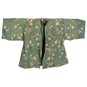 A Chinese blue-ground kesi 'flower basket' lady's robe, early 19th century