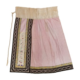 A Chinese embroidered skirt (Mamianqun), 19th century