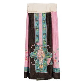 A Chinese embroidered 'butterfly' skirt (Mamianqun), 19th century