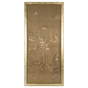 A Chinese 'landscape' embroidery, late 19th century
