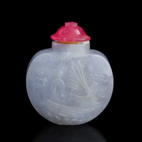 A Chinese lavender jadeite snuff bottle, 19th century