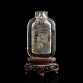A Chinese reverse painted snuff bottle, by Ye Zhongsan (1875-1945), Republic period