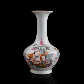 A Chinese famille rose 'figural' vase, 19th century