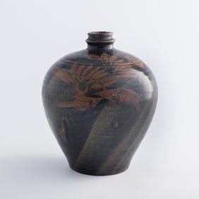 A Chinese Cizhou-kiln truncated meiping, Song dynasty