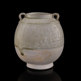 A Chinese celadon double-handle jar, Song dynasty