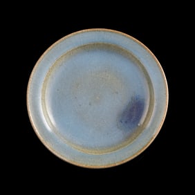 A Chinese Jun ware plate, possibly Yuan dynasty
