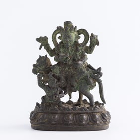 A Tibetan Buddhist bronze figure, Ming dynasty