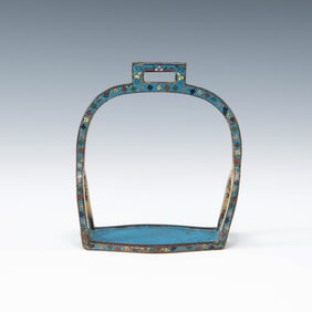 A Chinese cloisonne stirrup, 19th century