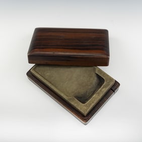 A Chinese Taohe ink stone, Qing dynasty