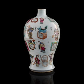 A Chinese famille rose 'Wu Shuang Pu' meiping, 19th century