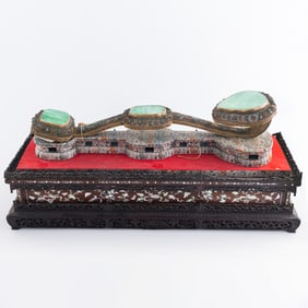 A Chinese filigree ruyi scepter, Imperial court of Qing dynasty