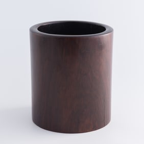 A Chinese Huanghuali brush pot, Qing dynasty