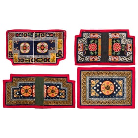 Four Chinese saddle blankets, Qing dynasty/Republic period