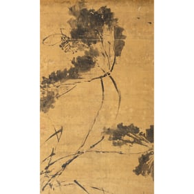 A Chinese 'flower and bird' painting on silk, by unknown artist