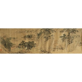 A Chinese horizontal 'landscape' painting, by unknown artist
