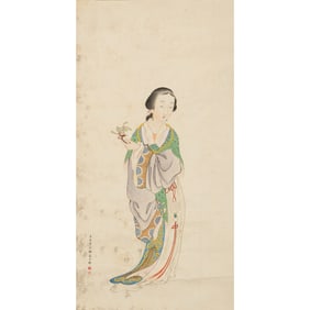 A Chinese 'court lady' painting scroll, by Mei Lanfang (1894-1961), Republic period