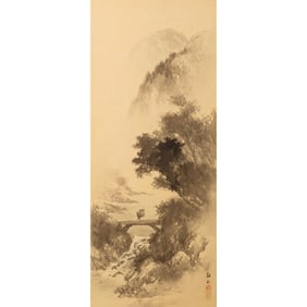 A Chinese 'landscape' painting scroll, by Jingshan