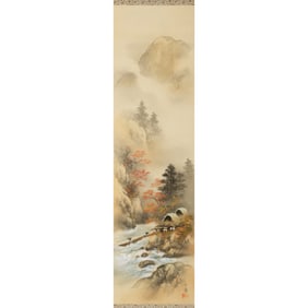 A Japanese 'landscape' painting scroll
