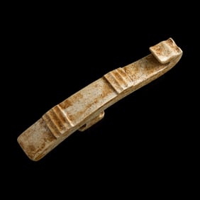 A Chinese jade dragon hook, Warring States period