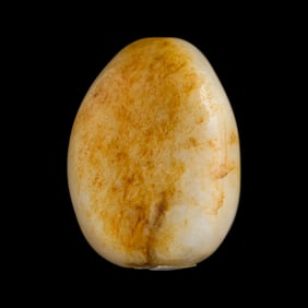 A Chinese white and russet jade snuff bottle, 18th century
