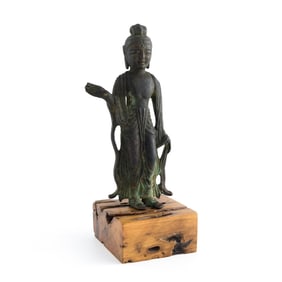 A Chinese bronze Guanyin, Song/Yuan dynasty