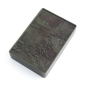 A Chinese Duan inkstone, Qing dynasty