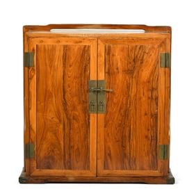 A large Chinese Huanghuali double-door chest