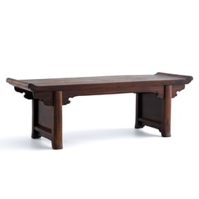 A Chinese Huanghuali table-top stand, 18th century