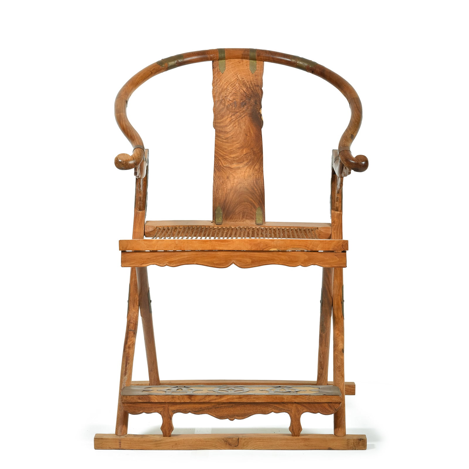 A Chinese Huanghuali Ming-style folding armchair (1 of 9)