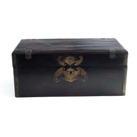 A Chinese zitan document box, Qing dynasty