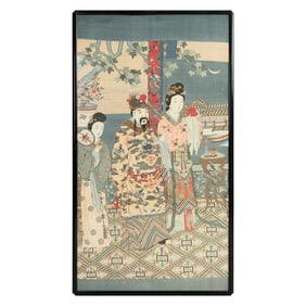 A large Chinese kesi 'figural' panel, 19th century