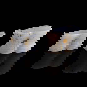 Two Chinese white jade galaha, Ming dynasty or earlier: Two Chinese white jade galaha Ming dynasty or earlier H: 1 1/8, W: 3/4, D: 1/2 in. (H: 2.74, W: 1.83, D: 1.37 cm.) (largest) Private collection, Honolulu, Hawaii.