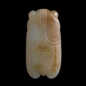 A Chinese jade cicada, 18th century