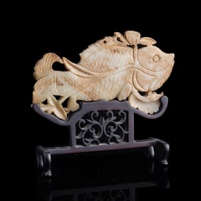 A Chinese jade fish, Ming dynasty