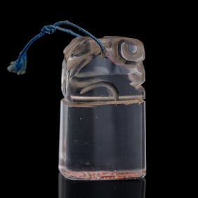 A Chinese crystal seal, Qing dynasty