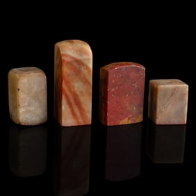 Four Chinese Shoushan and Qingtian stone seals, Republic period or later