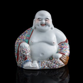 A Chinese famille rose Buddha, Republic period