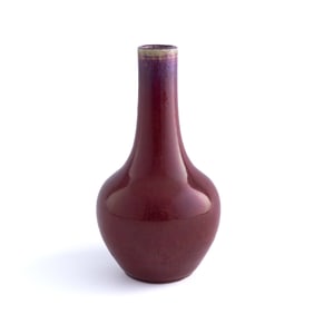 A Chinese flambé-glazed tianqiu vase, late 18th century