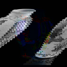 A Chinese famille rose 'figural' jar, late 19th century: A Chinese famille rose 'figural' jar late 19th century H: 9 5/8, Dia: 8 1/8 in. (H: 24.45, Dia: 20.64 cm.) Private collection, San Diego, California.