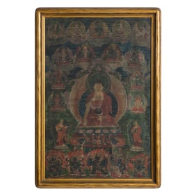 A Tibetan Thangka of Shakyamuni Buddha, Qing dynasty