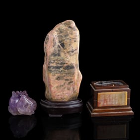Three assorted Chinese stones, Qing dynasty/Republic period