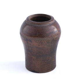 A Chinese hardwood 'landscape' water coupe, with a Jin Xiya mark (1890-1979)