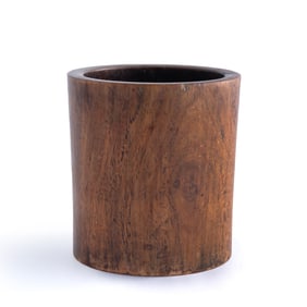 A Chinese huanghuali brush pot, 18th century