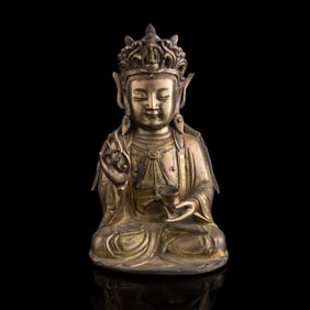 A Chinese gilt-bronze Buddha, Ming dynasty