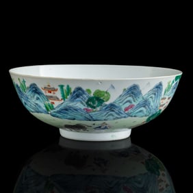 A Chinese famille rose bowl, Daoguang period, Qing dynasty