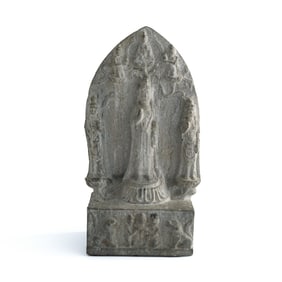 A Chinese carved stone statue of Buddha, Northern Wei dynasty