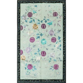 A Chinese 'floral' and 'longevity' embroidery, Republic period