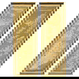 A pair of Chinese kesi 'figural' embroideries, 19th century: A pair of Chinese kesi 'figural' embroideries 19th century framed. (2). Sight dimensions: H: 36 1/2, W: 10 3/4 in. (H: 92.71, W: 27.31 cm. (each)) Overall dimensions: H: 43 5/8, W: 14 1/2 in. (H: 110.