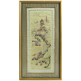 A Chinese 'hundred children' embroidery, Republic period